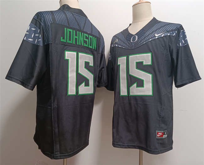 Men Oregon Ducks #15 Tez Johnson Black 2024 F.U.S.E. Stitched NCAA Jersey
